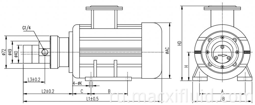 72 Ac Asynchronous Motor Gear Pump